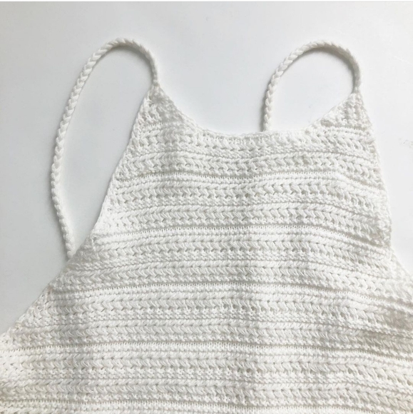1.State white crochet halter top w - Picture 2 of 4
